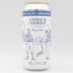 This is a can of Anspach & Hobday - Home Run! - 4.5% (440ml). It is a Lager / Pilsner / Kölsch craft beer available to buy from Ghost Whale, voted London's best craft beer shop.