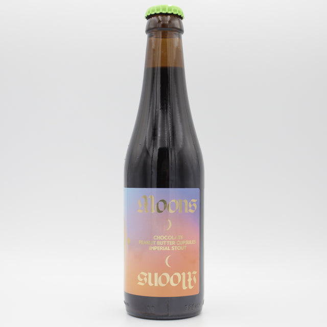 This is a bottle of Elmeleven - Moons - 11.5% (330ml). It is a Imperial Stout / Porter craft beer available to buy from Ghost Whale, voted London's best craft beer shop.