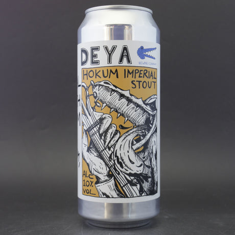 This is a can of DEYA - Imperial Hokum - 10% (500ml). It is a Imperial Stout / Porter craft beer available to buy from Ghost Whale, voted London's best craft beer shop.