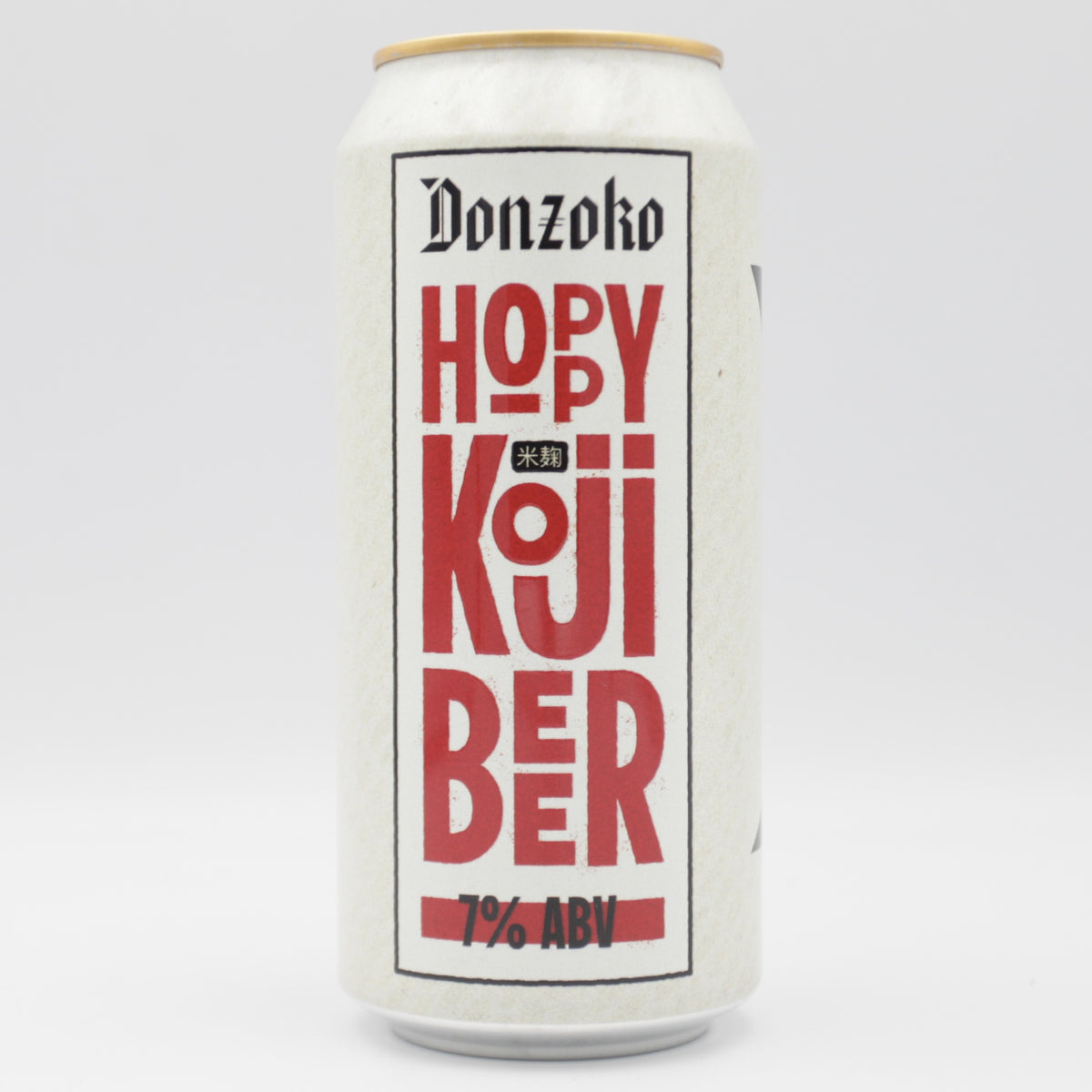 This is a can of Donzoko - Hoppy Koji Beer - 7% (440ml). It is a IPA craft beer available to buy from Ghost Whale, voted London's best craft beer shop.