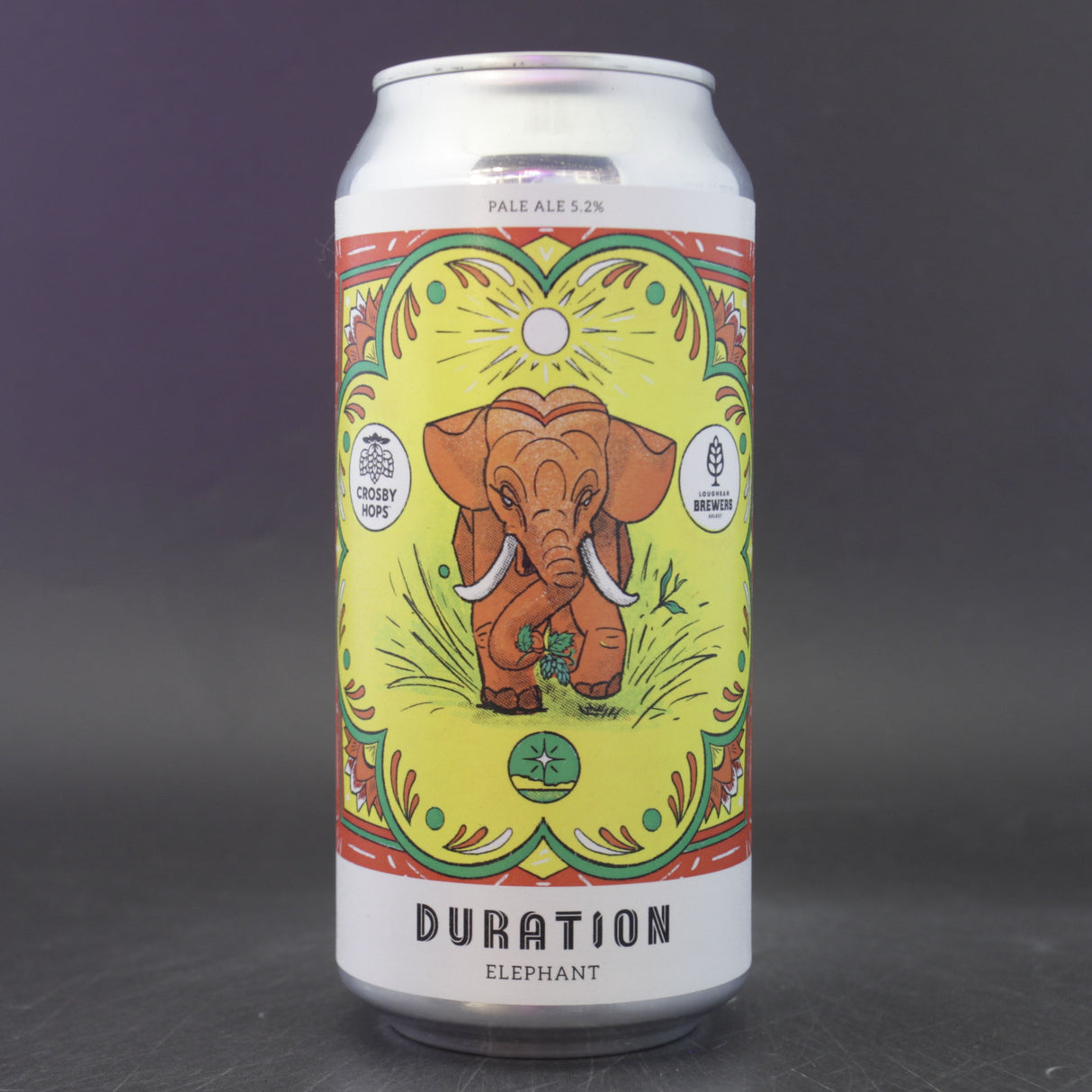 This is a can of Duration - Elephant - 5.2% (440ml). It is a Pale Ale craft beer available to buy from Ghost Whale, voted London's best craft beer shop.