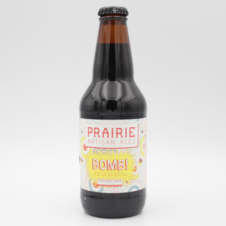 This is a bottle of Prairie - Bomb! - 13% (375ml). It is a Imperial Stout / Porter craft beer available to buy from Ghost Whale, voted London's best craft beer shop.