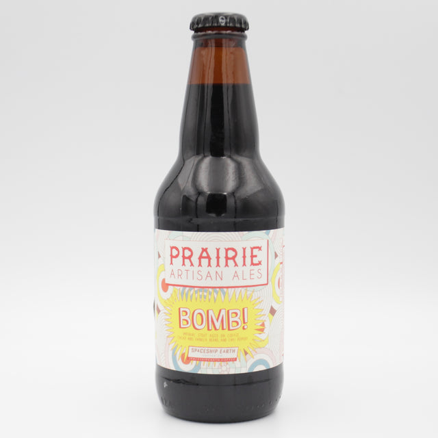This is a bottle of Prairie - Bomb! - 13% (375ml). It is a Imperial Stout / Porter craft beer available to buy from Ghost Whale, voted London's best craft beer shop.