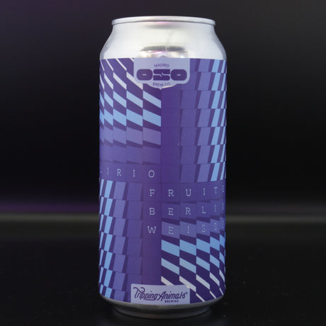 This is a can of OSO Brewing / Tripping Animals - Delirio - 6% (440ml). It is a Sour craft beer available to buy from Ghost Whale, voted London's best craft beer shop.
