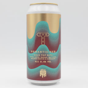 This is a can of Track - Gold Top: Romanticised - 8.4% (440ml). It is a Double IPA craft beer available to buy from Ghost Whale, voted London's best craft beer shop.