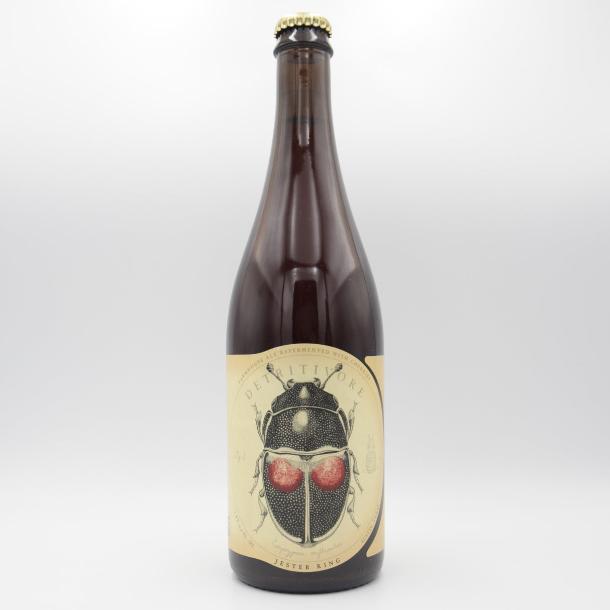 This is a sharing bottle of Jester King - Detrivore - 5.5% (750ml). It is a Wild Ale craft beer available to buy from Ghost Whale, voted London's best craft beer shop.