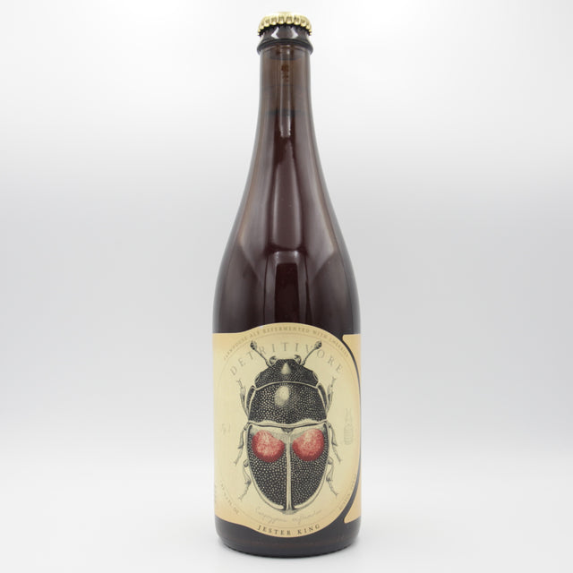 This is a sharing bottle of Jester King - Detrivore - 5.5% (750ml). It is a Wild Ale craft beer available to buy from Ghost Whale, voted London's best craft beer shop.