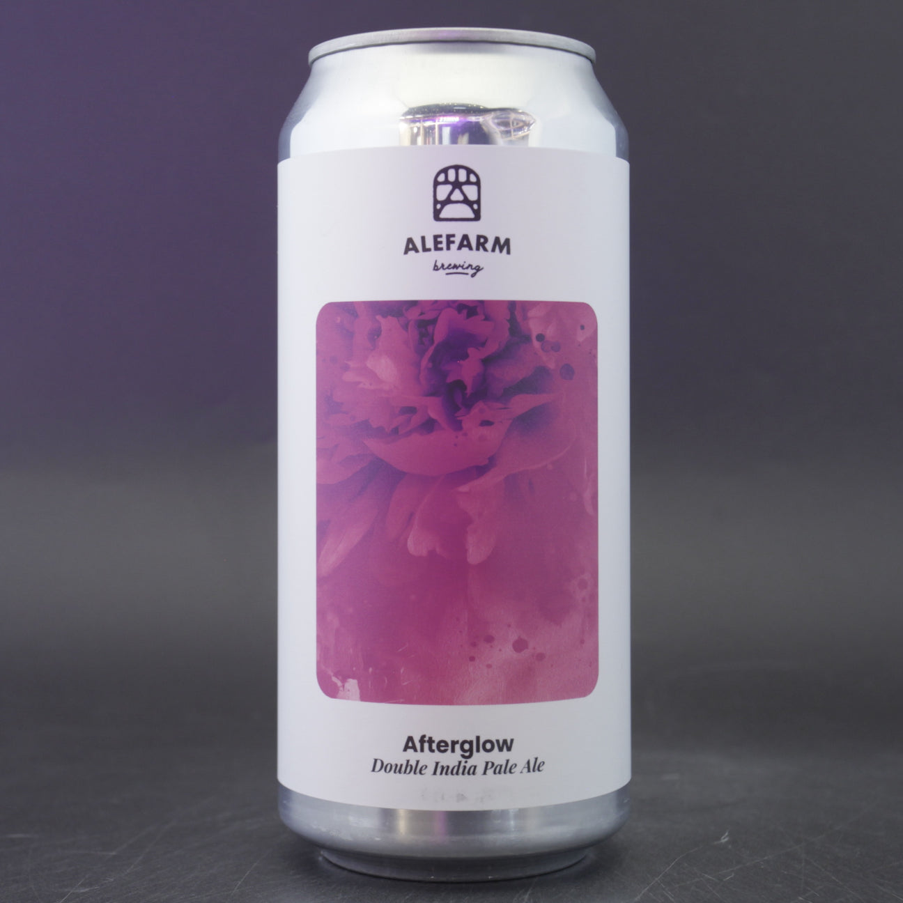 This is a can of Alefarm - Afterglow - 8% (440ml). It is a Double IPA craft beer available to buy from Ghost Whale, voted London's best craft beer shop.