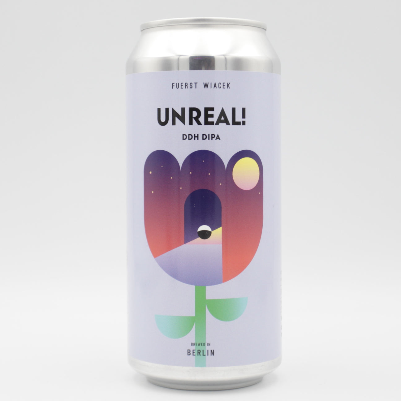 This is a can of Fuerst Wiacek / Hop Butcher For The World - Unreal! - 8% (440ml). It is a Double IPA craft beer available to buy from Ghost Whale, voted London's best craft beer shop.