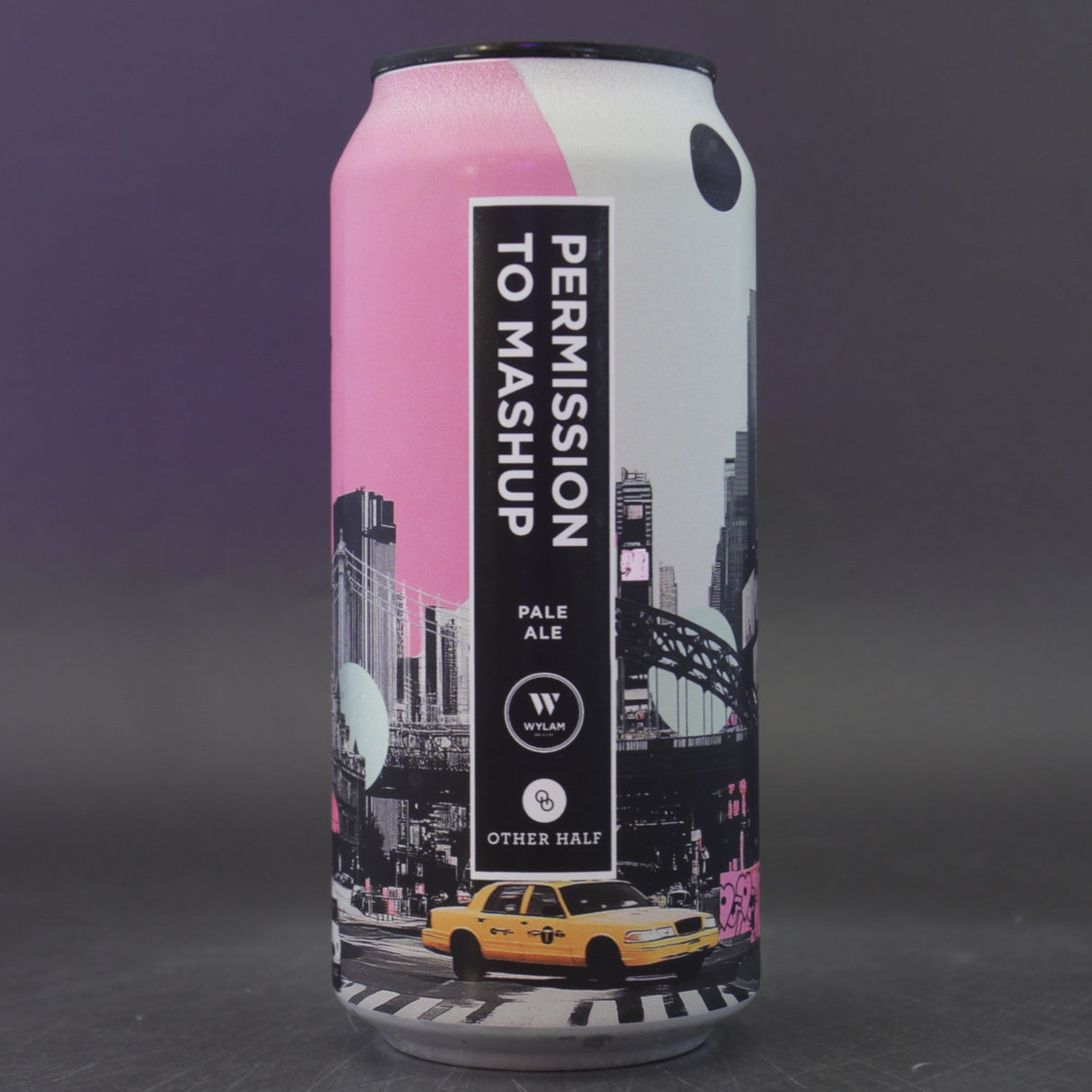 This is a can of Wylam / Other Half - Permission To Mashup - 4.6% (440ml). It is a Pale Ale craft beer available to buy from Ghost Whale, voted London's best craft beer shop.