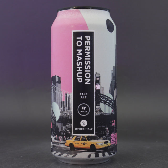This is a can of Wylam / Other Half - Permission To Mashup - 4.6% (440ml). It is a Pale Ale craft beer available to buy from Ghost Whale, voted London's best craft beer shop.