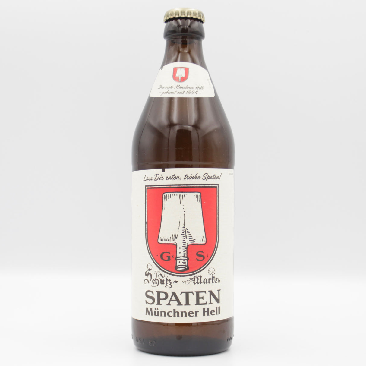 This is a bottle of Spaten - Munchner Hell - 5.2% (500ml). It is a Lager / Pilsner / Kölsch craft beer available to buy from Ghost Whale, voted London's best craft beer shop.