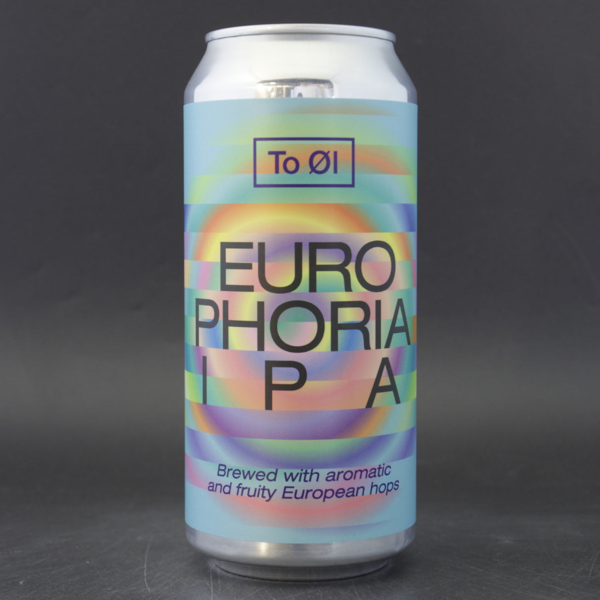 This is a can of To Øl - Europhoria - 5.6% (440ml). It is a IPA craft beer available to buy from Ghost Whale, voted London's best craft beer shop.