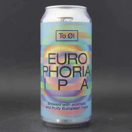 This is a can of To Øl - Europhoria - 5.6% (440ml). It is a IPA craft beer available to buy from Ghost Whale, voted London's best craft beer shop.