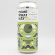 This is a can of Bellwoods / De la Senne - Come What May Dry Hopped - 5.8% (473ml). It is a Wild Ale craft beer available to buy from Ghost Whale, voted London's best craft beer shop.