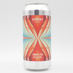 This is a can of Verdant - Timing's End - 6.5% (440ml). It is a IPA craft beer available to buy from Ghost Whale, voted London's best craft beer shop.