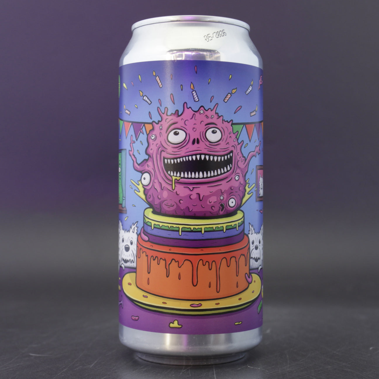 This is a can of White Dog - 7th Birthday Juice - 8% (440ml). It is a Double IPA craft beer available to buy from Ghost Whale, voted London's best craft beer shop.