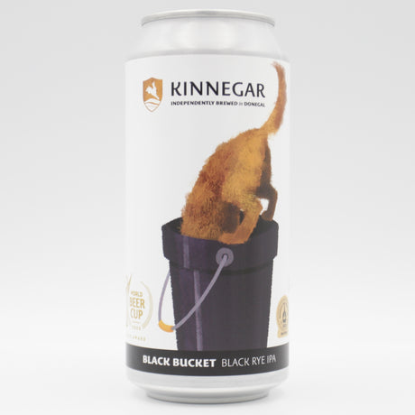 This is a can of Kinnegar - Black Bucket - 6.5% (440ml). It is a IPA craft beer available to buy from Ghost Whale, voted London's best craft beer shop.