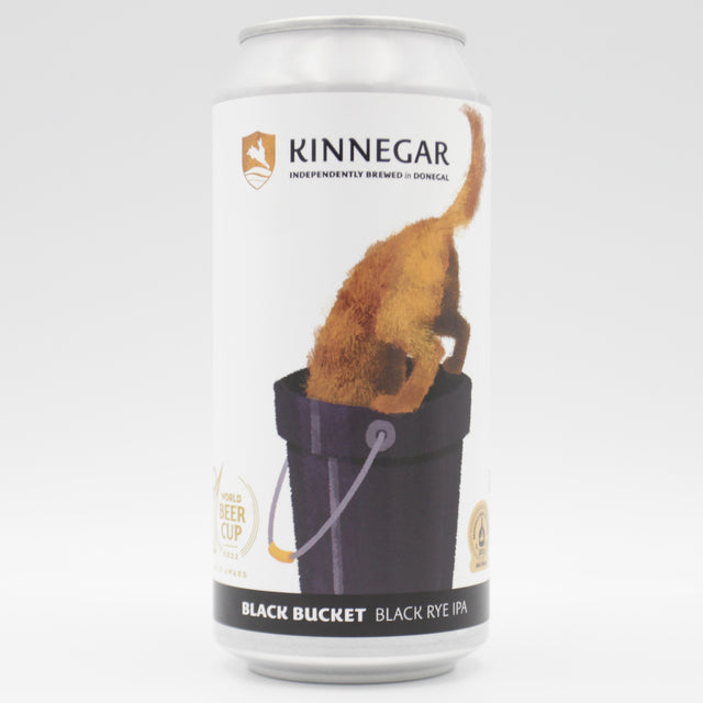 This is a can of Kinnegar - Black Bucket - 6.5% (440ml). It is a IPA craft beer available to buy from Ghost Whale, voted London's best craft beer shop.
