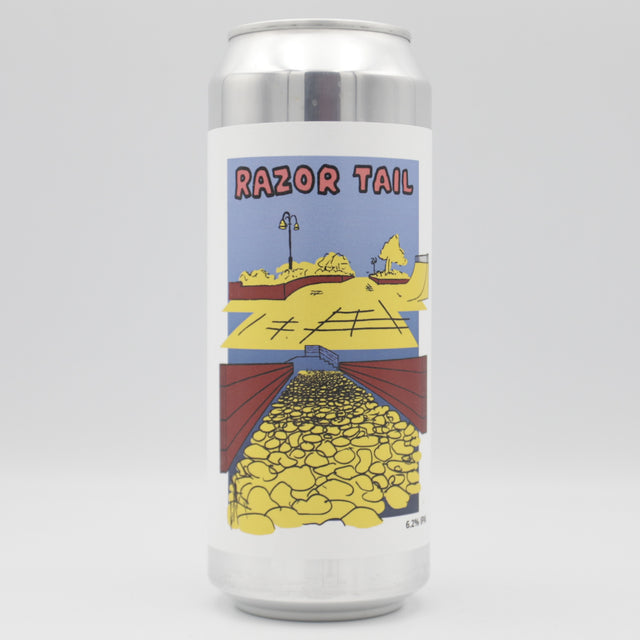 This is a can of Baron - Razor Tall - 6.2% (500ml). It is a IPA craft beer available to buy from Ghost Whale, voted London's best craft beer shop.