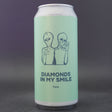 This is a can of Pomona Island - Diamonds In My Smile - 5.6% (440ml). It is a Pale Ale craft beer available to buy from Ghost Whale, voted London's best craft beer shop.
