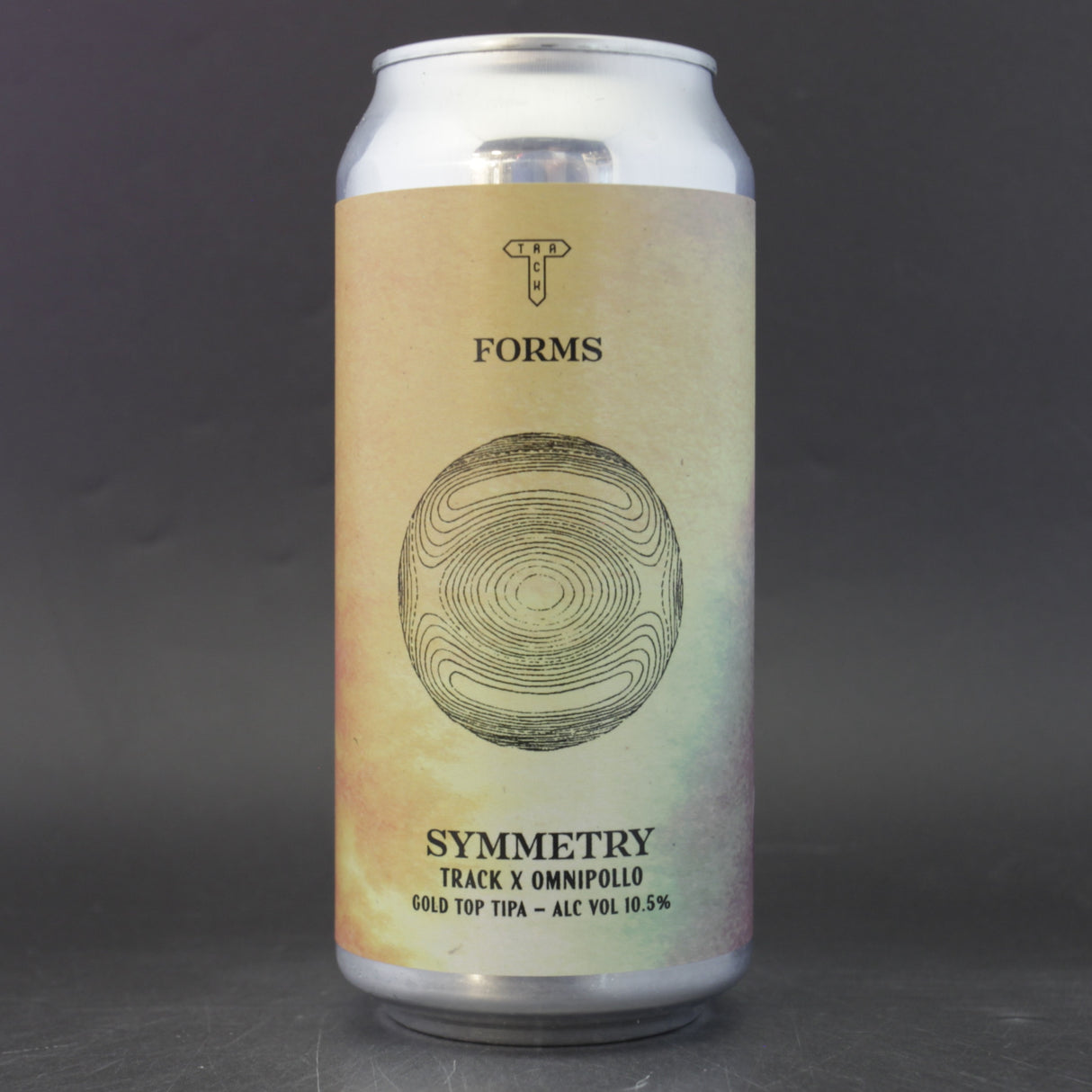 This is a can of Track / Omnipollo - Symmetry - 10.5% (440ml). It is a Triple IPA craft beer available to buy from Ghost Whale, voted London's best craft beer shop.