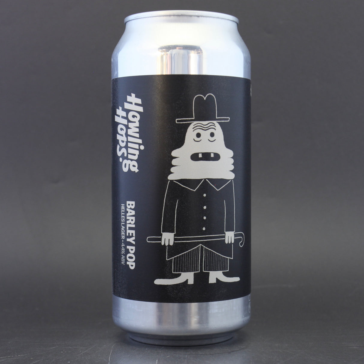 This is a can of Howling Hops - Barleypop - 4.4% (440ml). It is a Lager / Pilsner / Kölsch craft beer available to buy from Ghost Whale, voted London's best craft beer shop.