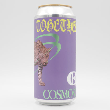 This is a can of Elmeleven - PULP: Cosmosis - 5% (440ml). It is a Sour craft beer available to buy from Ghost Whale, voted London's best craft beer shop.