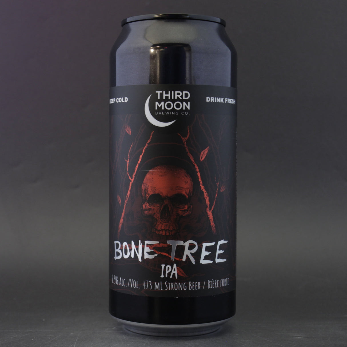This is a can of Third Moon - Bone Tree - 6.5% (473ml). It is a IPA craft beer available to buy from Ghost Whale, voted London's best craft beer shop.