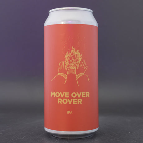 This is a can of Pomona Island - Move Over Rover - 6.2% (440ml). It is a IPA craft beer available to buy from Ghost Whale, voted London's best craft beer shop.