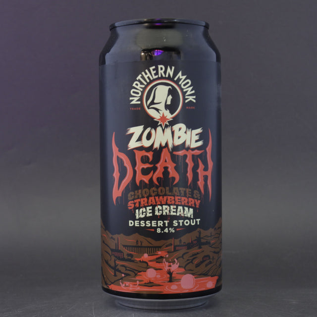 This is a can of Northern Monk - Zombie Death - 8.4% (440ml). It is a Stout / Porter craft beer available to buy from Ghost Whale, voted London's best craft beer shop.