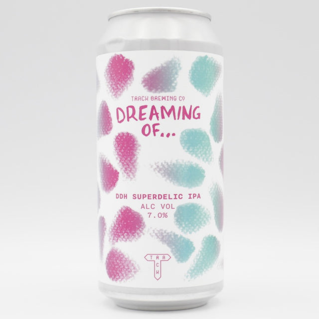 This is a can of Track - Dreaming Of... DDH Superdelic - 7% (440ml). It is a IPA craft beer available to buy from Ghost Whale, voted London's best craft beer shop.