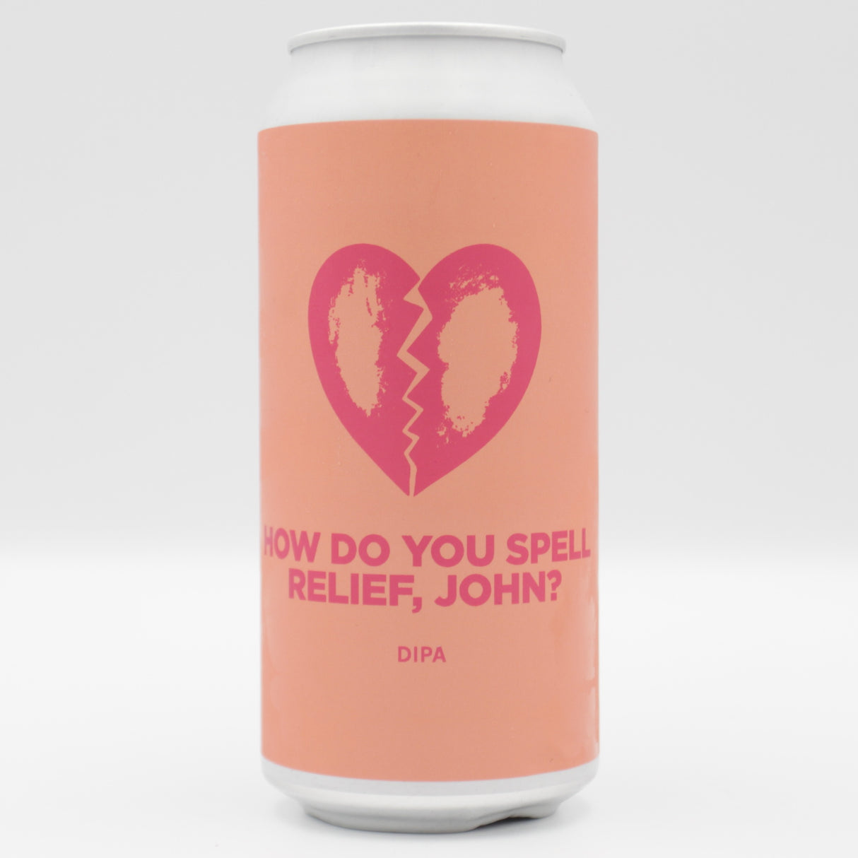 This is a can of Pomona Island - How Do You Spell Relief, John? - 8% (440ml). It is a Double IPA craft beer available to buy from Ghost Whale, voted London's best craft beer shop.