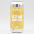 This is a can of Coolhead Brew - Lemon Sorbet - 5% (440ml). It is a Sour craft beer available to buy from Ghost Whale, voted London's best craft beer shop.