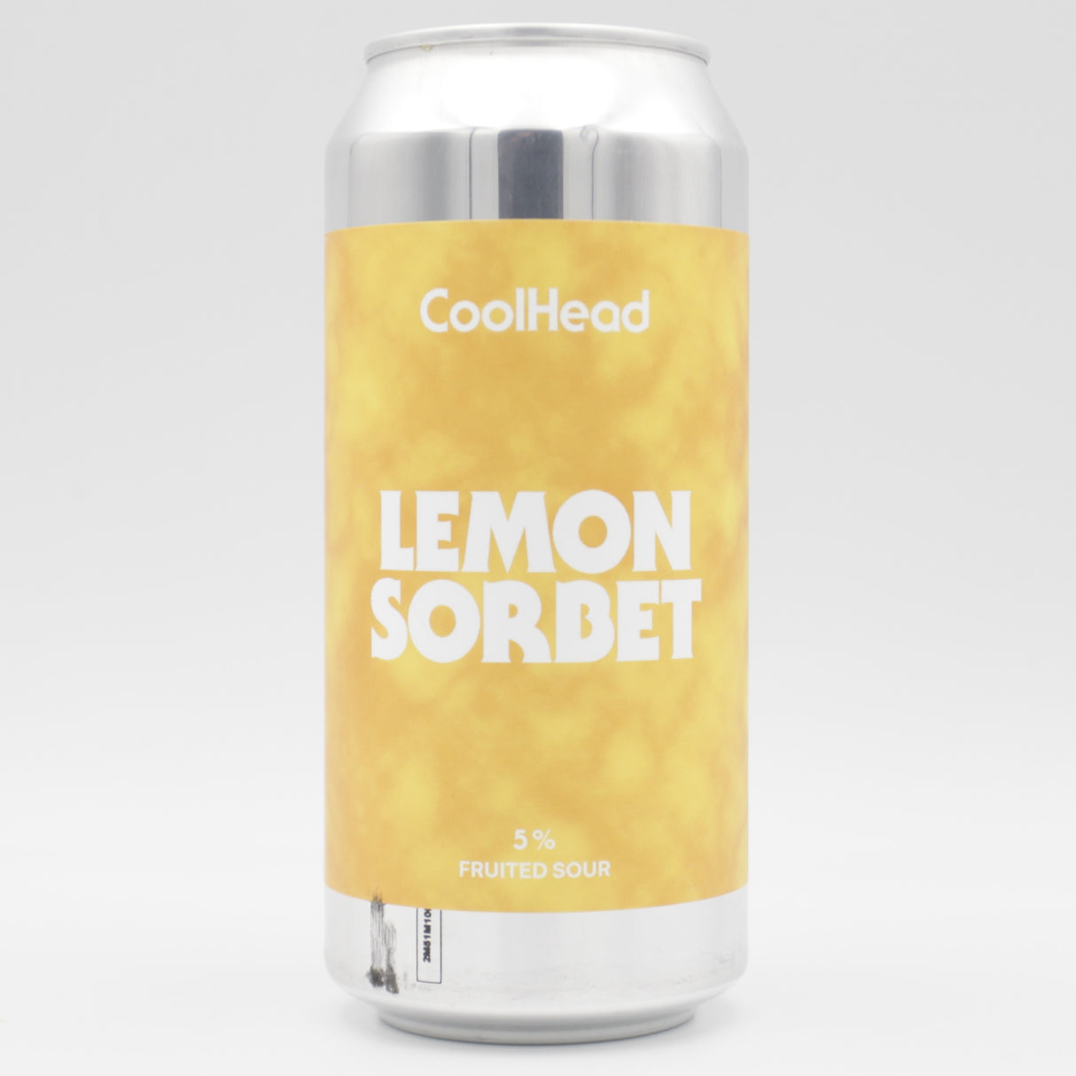 This is a can of Coolhead Brew - Lemon Sorbet - 5% (440ml). It is a Sour craft beer available to buy from Ghost Whale, voted London's best craft beer shop.