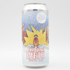 This is a can of Left Handed Giant - Far From Earth - 6.5% (440ml). It is a IPA craft beer available to buy from Ghost Whale, voted London's best craft beer shop.