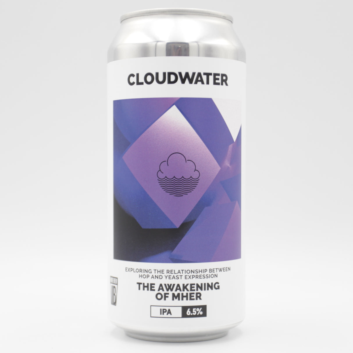 This is a can of Cloudwater - The Awakening Of Mher - 6.5% (440ml). It is a IPA craft beer available to buy from Ghost Whale, voted London's best craft beer shop.