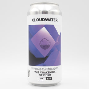 This is a can of Cloudwater - The Awakening Of Mher - 6.5% (440ml). It is a IPA craft beer available to buy from Ghost Whale, voted London's best craft beer shop.