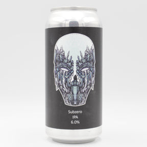 This is a can of Dark Element - Subzero - 6% (440ml). It is a IPA craft beer available to buy from Ghost Whale, voted London's best craft beer shop.