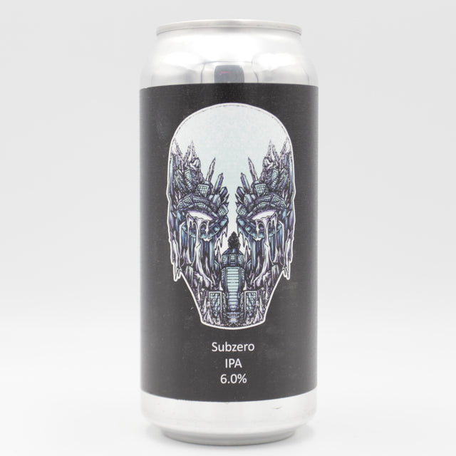 This is a can of Dark Element - Subzero - 6% (440ml). It is a IPA craft beer available to buy from Ghost Whale, voted London's best craft beer shop.