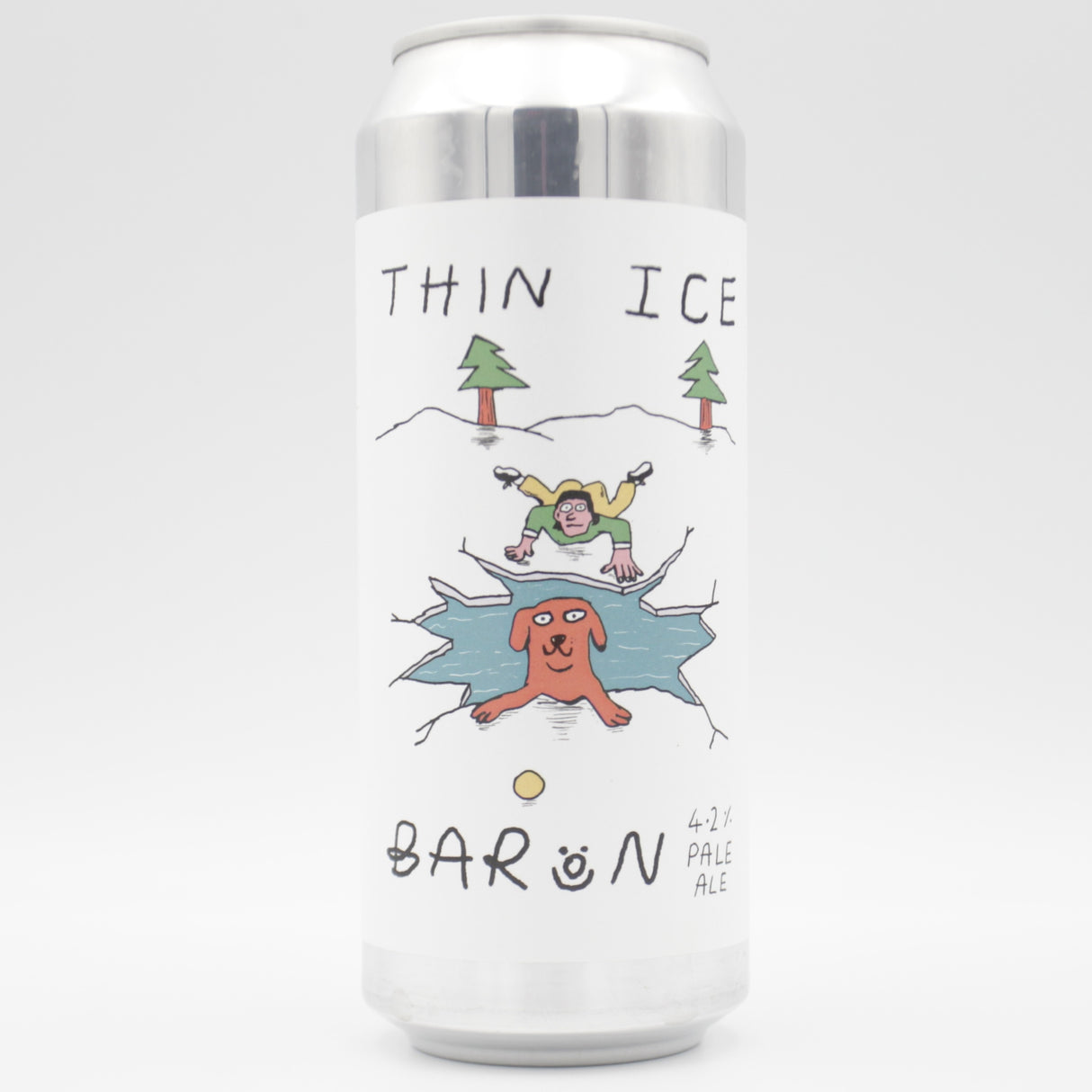 This is a can of Baron - Thin Ice - 4.2% (500ml). It is a Pale Ale craft beer available to buy from Ghost Whale, voted London's best craft beer shop.