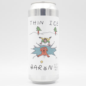 This is a can of Baron - Thin Ice - 4.2% (500ml). It is a Pale Ale craft beer available to buy from Ghost Whale, voted London's best craft beer shop.