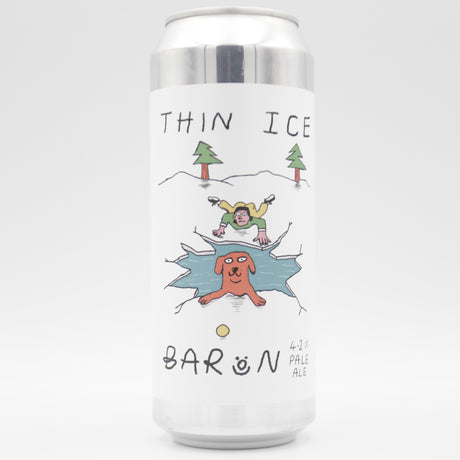 This is a can of Baron - Thin Ice - 4.2% (500ml). It is a Pale Ale craft beer available to buy from Ghost Whale, voted London's best craft beer shop.