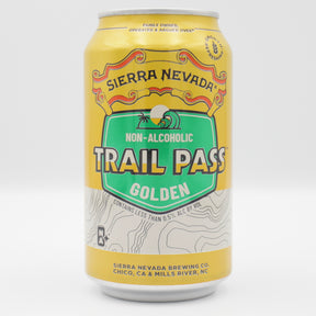 This is a can of Sierra Nevada - Trail Pass Golden - 0.5% (355ml). It is a Blonde / Golden Ale craft beer available to buy from Ghost Whale, voted London's best craft beer shop.