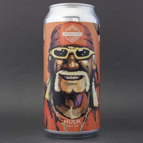 This is a can of Basqueland - Hulk - 6.2% (440ml). It is a IPA craft beer available to buy from Ghost Whale, voted London's best craft beer shop.