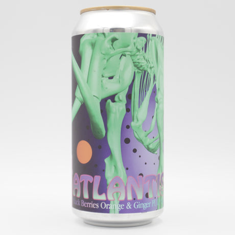 This is a can of Elmeleven - PULP: Atlantis - 5% (440ml). It is a Sour craft beer available to buy from Ghost Whale, voted London's best craft beer shop.