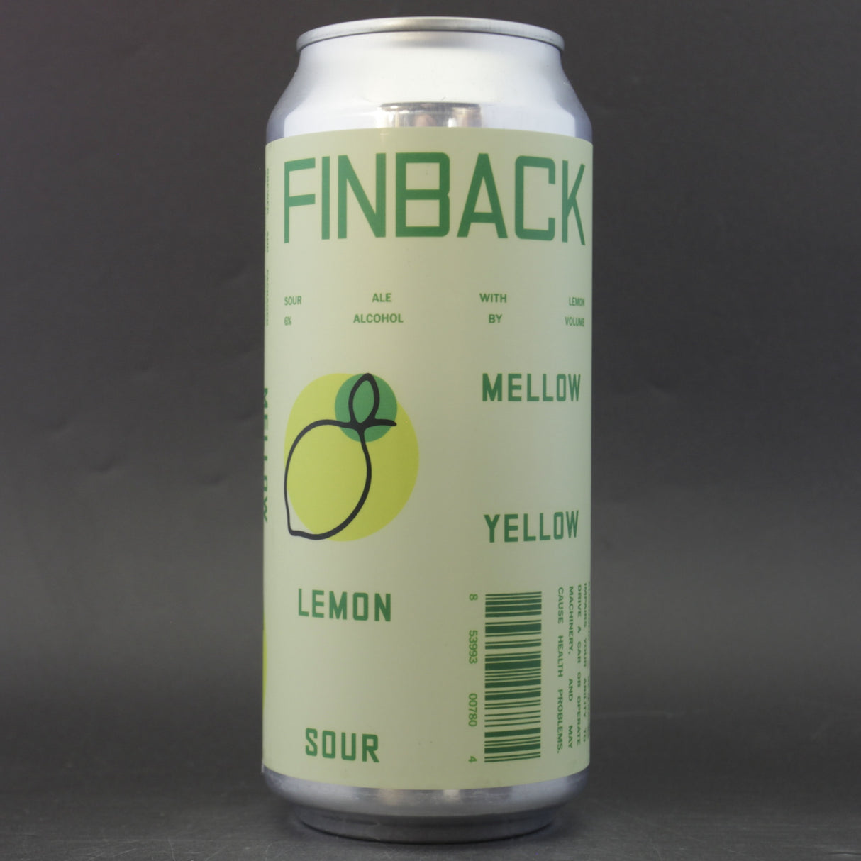 This is a can of Finback - Mellow Yellow - 6% (473ml). It is a Sour craft beer available to buy from Ghost Whale, voted London's best craft beer shop.