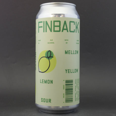 This is a can of Finback - Mellow Yellow - 6% (473ml). It is a Sour craft beer available to buy from Ghost Whale, voted London's best craft beer shop.