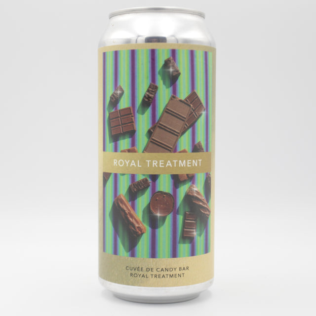 This is a can of Evil Twin - Cuvée De Candy Bar Royal Treatment - 13% (473ml). It is a Imperial Stout / Porter craft beer available to buy from Ghost Whale, voted London's best craft beer shop.