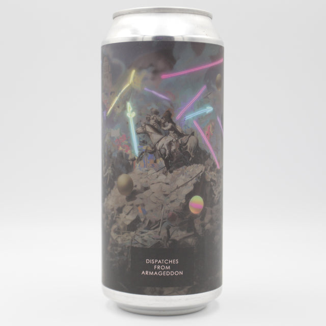 This is a can of TEST / Brujos - Dispatches From Armaggedon - 12% (473ml). It is a Triple IPA craft beer available to buy from Ghost Whale, voted London's best craft beer shop.